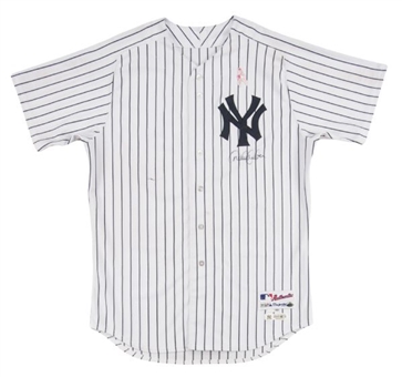 2012 Derek Jeter Game Worn and Signed New York Yankees Mothers Day Home Jersey Passes Tony Gwynn Career Hits (MLB Authenticated)